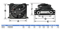 Series-3 Oil Cooler - 60-Row w/2 12-Volt Fans
