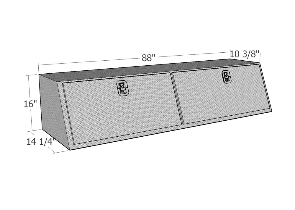 90IN X 16IN X 14.5IN SLANTED STANDARD TOPSIDERBLACK