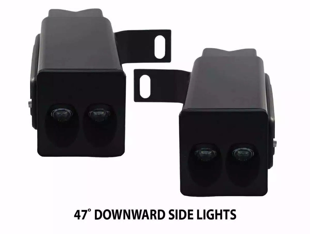 17C F250/F350/F450 SUPER DUTY HITCH BAR REVERSE 7IN LED FLOOD LIGHT KIT BLACK