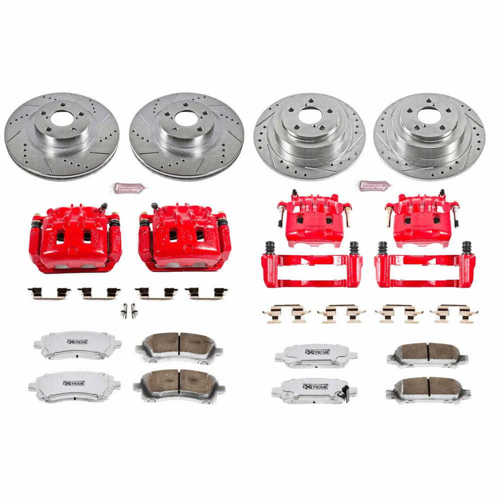 Power Stop 00-02 Subaru Legacy Front & Rear Z23 Evolution Sport Brake Kit w/Calipers