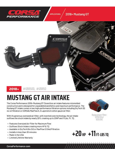 CORSA Performance carbon cold air intake