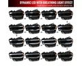2500 3500 PROJECTOR HEADLIGHTS BLACK HOUSING AND SMOKED LENS AMBER REFLECTOR SWITCHBACK LED SEQUENTIAL SIGNAL WITH BREATHING LIGHT EFFECT