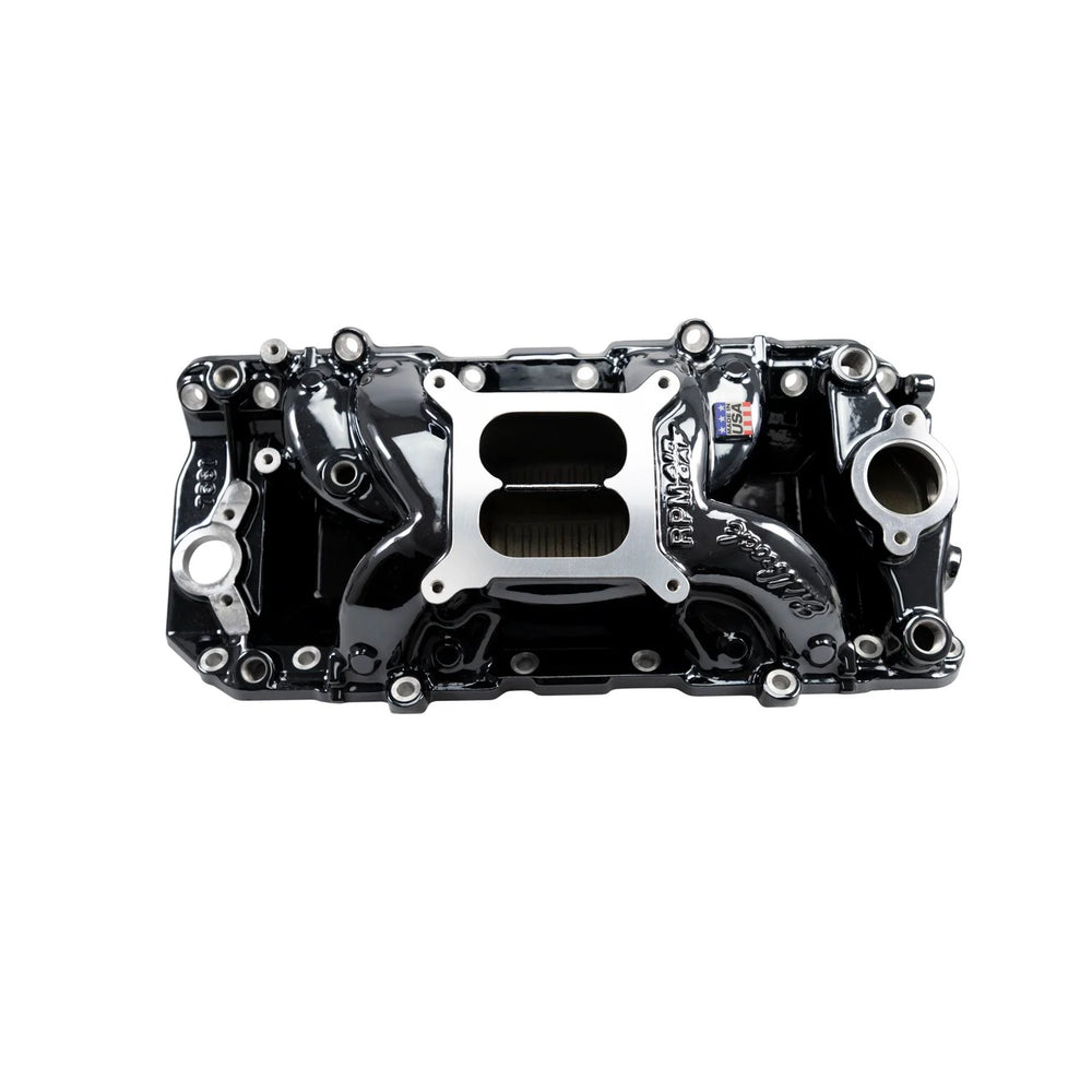 Edelbrock RPM Air-Gap Intake Manifold for Big-Block Chevy Oval Port - Black Plasma Finish