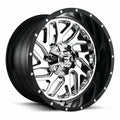 ~(58 lbs. 25X25X13)~ TRITON 22x10 6x135.00/6x139.70 CHROME PLATED GLOSS BLACK LIP (-13 mm)