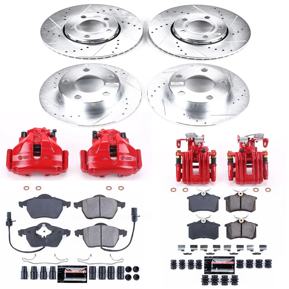 Power Stop 98-01 Audi A6 Quattro Front & Rear Z23 Evolution Sport Brake Kit w/Calipers