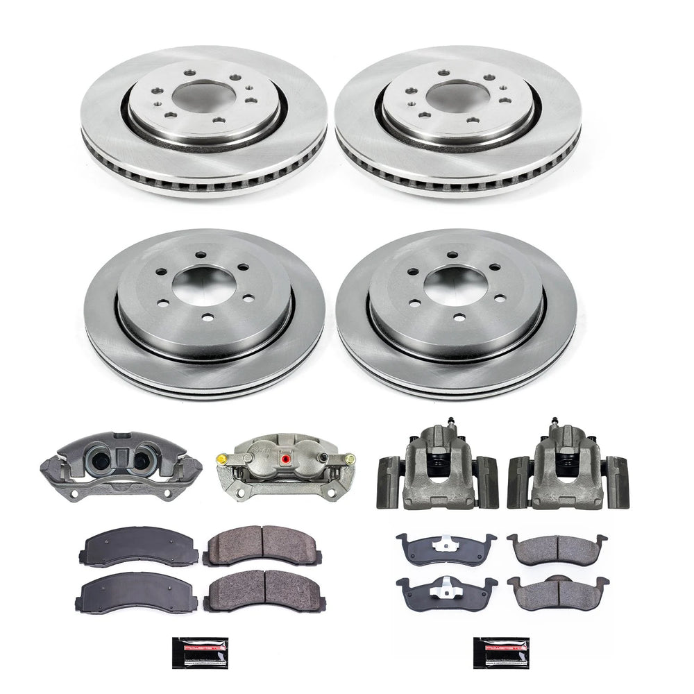 Power Stop 10-17 Ford Expedition Autospecialty Kit w/ Calipers - Front and Rear