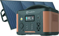 PORTABLE POWER ALL IN ONE SOLAR GENERATOR KIT INCLUDES POWERS TATION AND 100W SOLAR PANEL