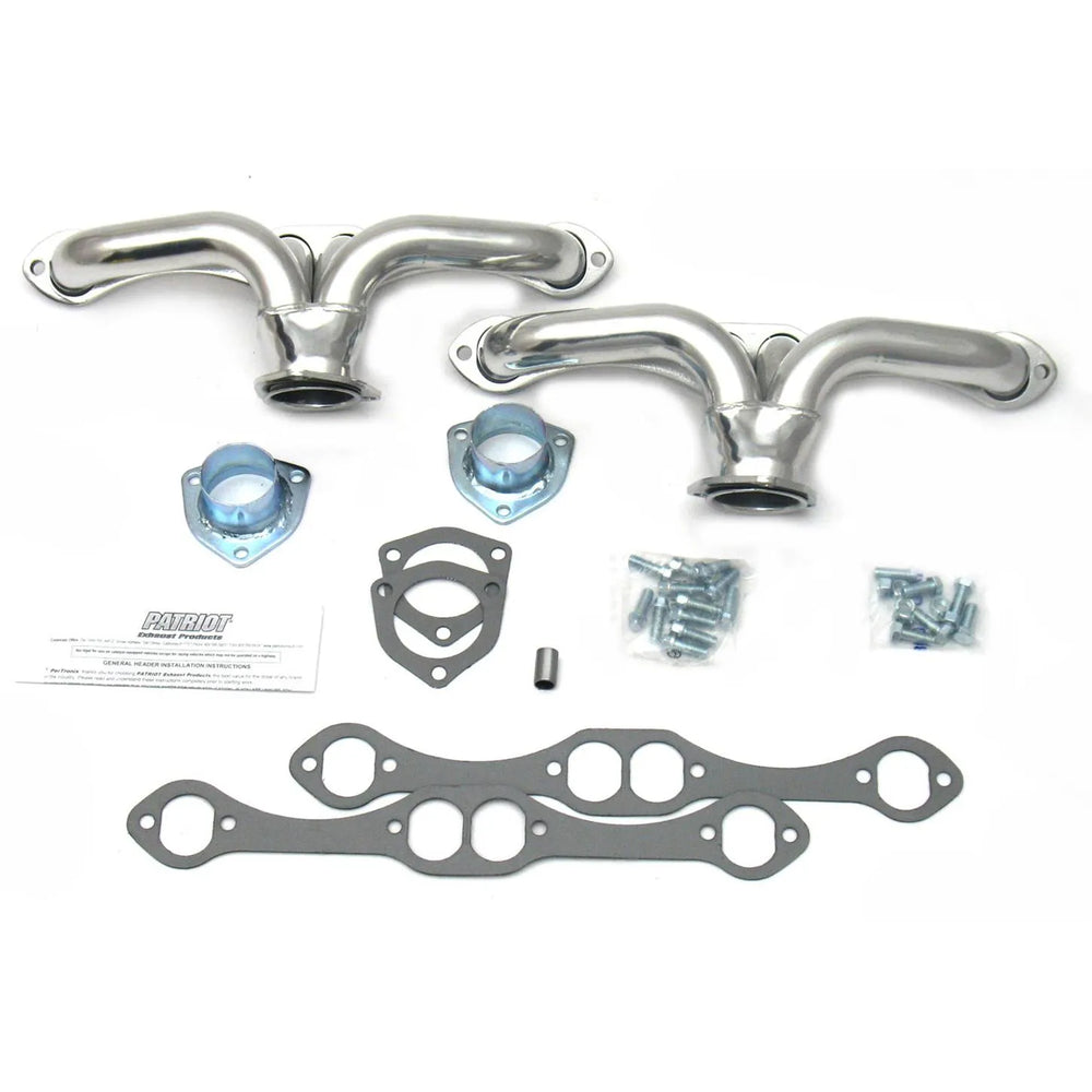 Headers: Fits various makes and models 265-400 engine; Tight Tuck Header