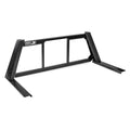 OPEN POST HEADACHE RACK WITH LEOPARD UPRIGHTS SMOOTH BLACK CENTER SIZE 1
