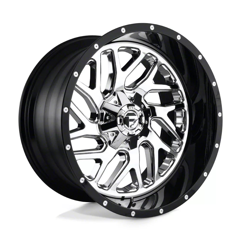 ~(58 lbs. 25X25X13)~ TRITON 22x10 8x170.00 CHROME PLATED GLOSS BLACK LIP (-13 mm)