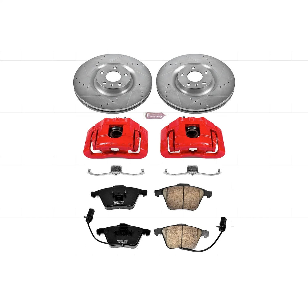 Power Stop 04-09 Audi S4 Front Z23 Evolution Sport Brake Kit w/Calipers