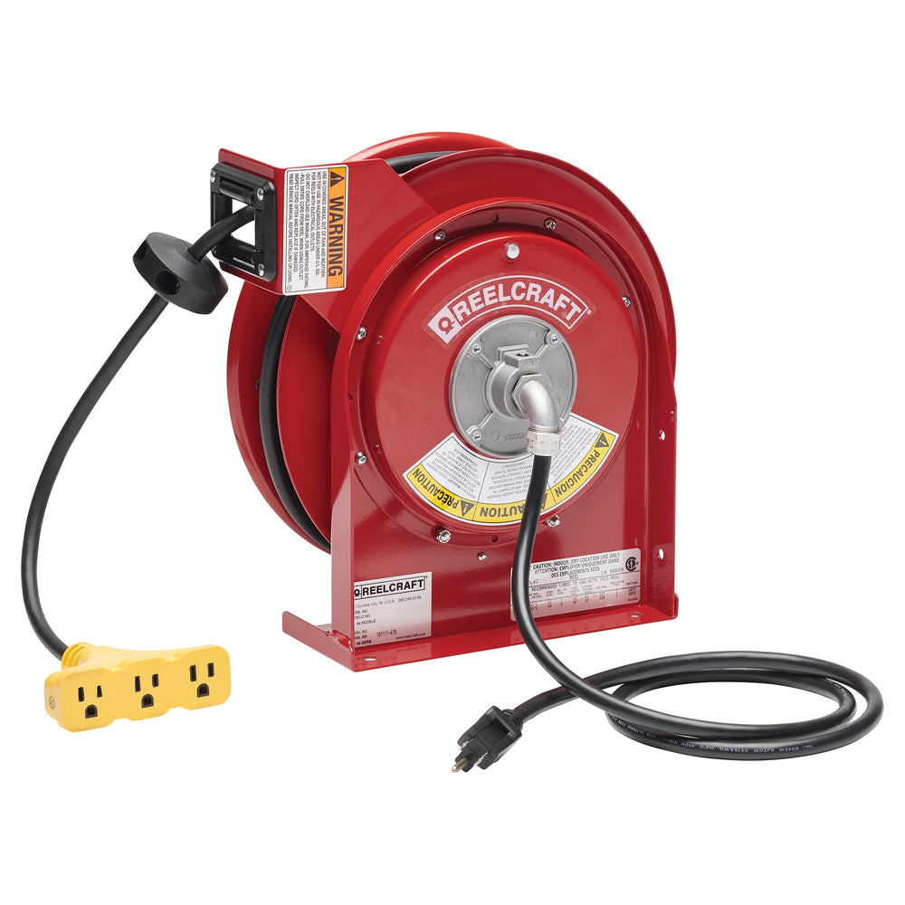 CORD REEL TRIPLE OUTLET