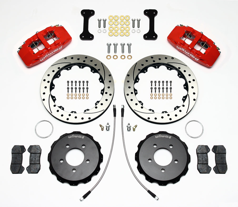 Wilwood Dynapro 6 Front Kit 12.88 x 1.00 Drilled Red