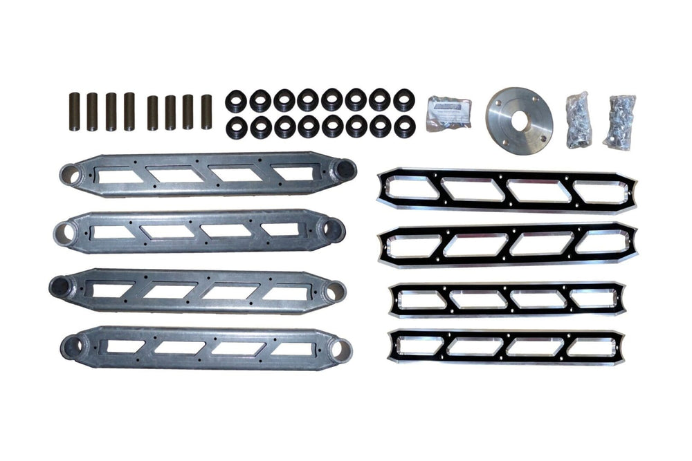 2017-18 Ram25004WD Billet Face Plates(BLACK)W/REAR BOXED 4-LINK ARMS. FITS 8in and 10in LIFT KITSINCLUDES PAIR OF UPPER ARMS and LOWER ARMSBUSHINGSSLEEVESandHARDWARE(RAW)