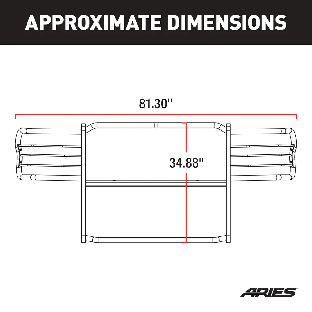 1417 CHEVROLET SILVERADO 1500 GRILL GUARD/1 PC/STAINLESS