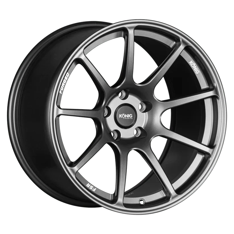 Konig Forged F5R 19x10 5x112 ET14 Ash Silver Wheel (Knurled Bead)
