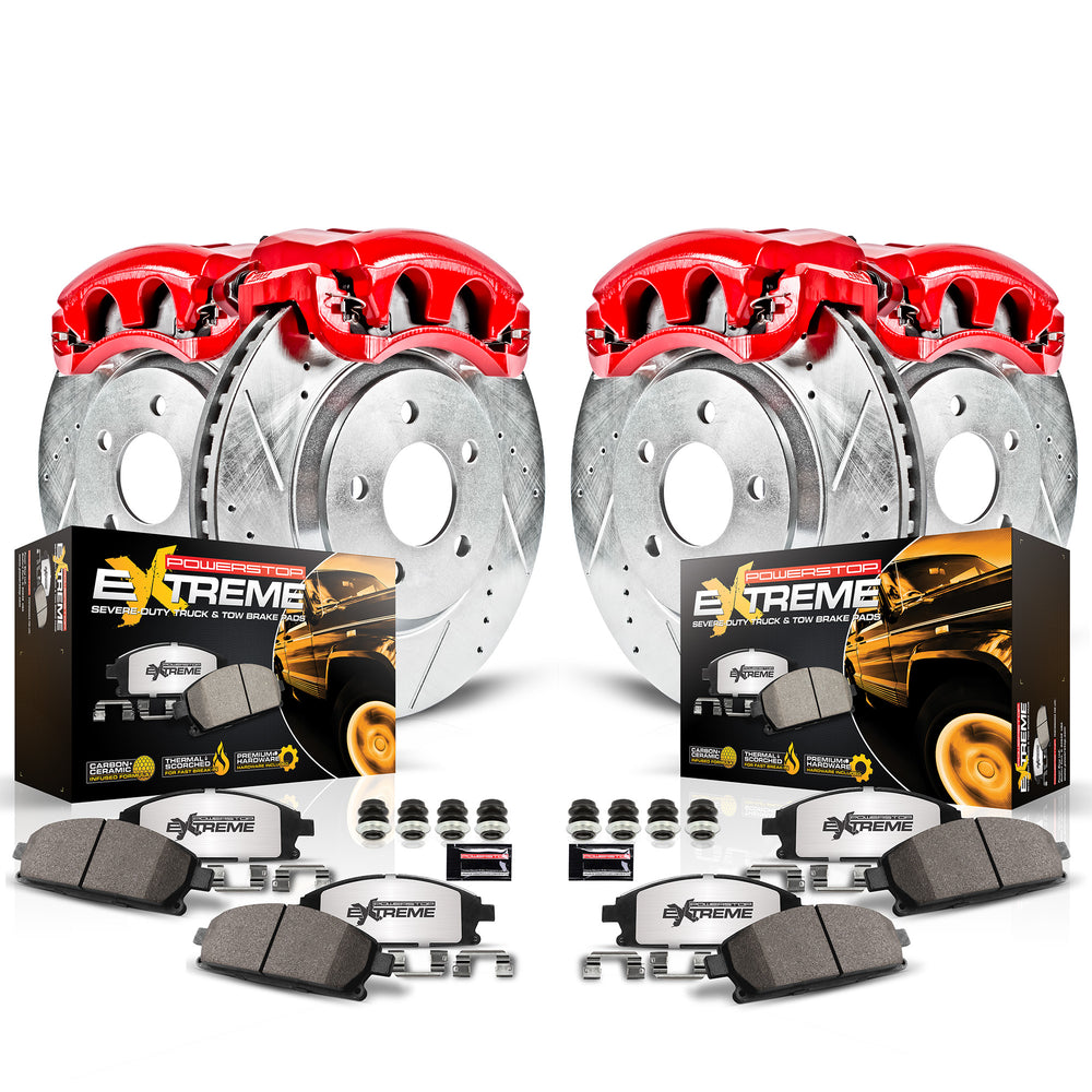 Power Stop 01-02 Ford Explorer Sport Front & Rear Z23 Evolution Sport Brake Kit w/Calipers