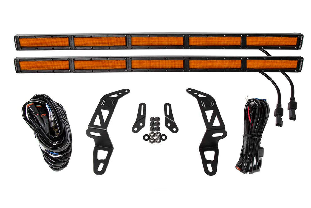 Diode Dynamics Jeep 2018 SS30 Bumper LED Kit - Amber Flood Dual