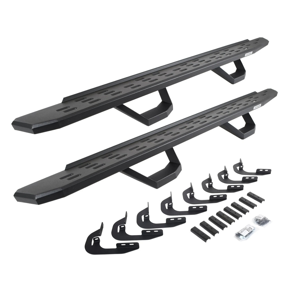 1418 SILVERADO/SIERRA 1500/1519 2500/3500 RB30 RUNNING BOARDS W/STEPS BLACK