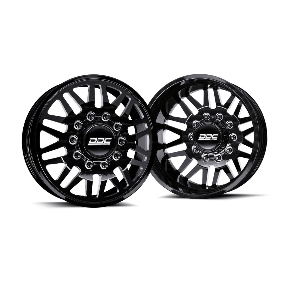 AFTERMATHCAST WHEEL KIT BLACK/MILLED 22X8.25 8X210 154.2CB UP TO 12.50 TIRE