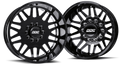 AFTERMATHCAST WHEEL KIT BLACK/MILLED 22X8.25 8X210 154.2CB UP TO 12.50 TIRE