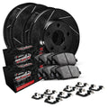 R1 E- Line Series Brake Rotor - D/S - Black w/ Ceramic Pads Hdw Fits Chevrolet Silverado
