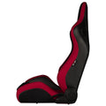 Braum Elite-S Series Sport Seats - Black Red - BRR1S-BKRD