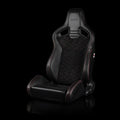 Braum Elite V2 Series Sport Seats - Black White - BRR1-BKWW2