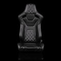 Braum Elite-X Series Sport Seats - White Leatherette (Black Stitching) - BRR1X-WHBS
