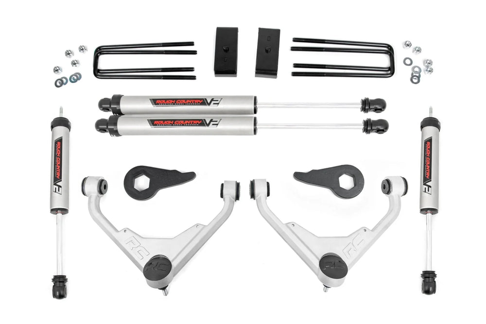 1x 1859 1x 8593 1x 760763 1x 760782 1x 6573 3 Inch Lift Kit FK FF Code V2 Chevy GMC 2500HD (01-10)