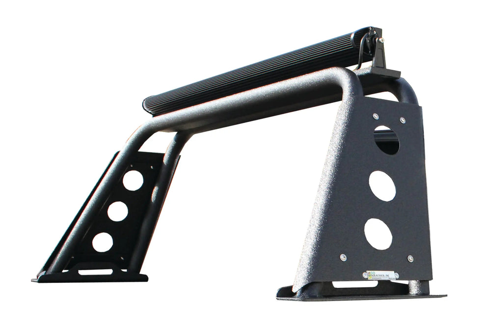 0713 SILVERADO 1500/2500/3500HD DOUBLE ROUND TUBE W/SIDE PLATES BAJA RACK BLACK(UA COATING)
