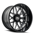 INVADER (9115) GLOSS BLACK/MILLED SPOKES