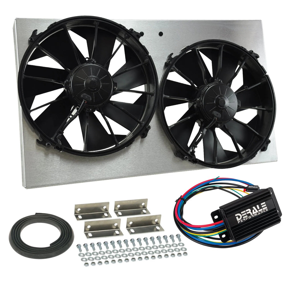 PWM DUAL RAD FAN/ALUMINUM SHROUD ASSEMBLY