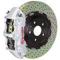 Brembo 96-05 550/575 (Excl. GTC) Front GT BBK 6 Piston Cast 380x34 2pc Rotor Drilled-Silver