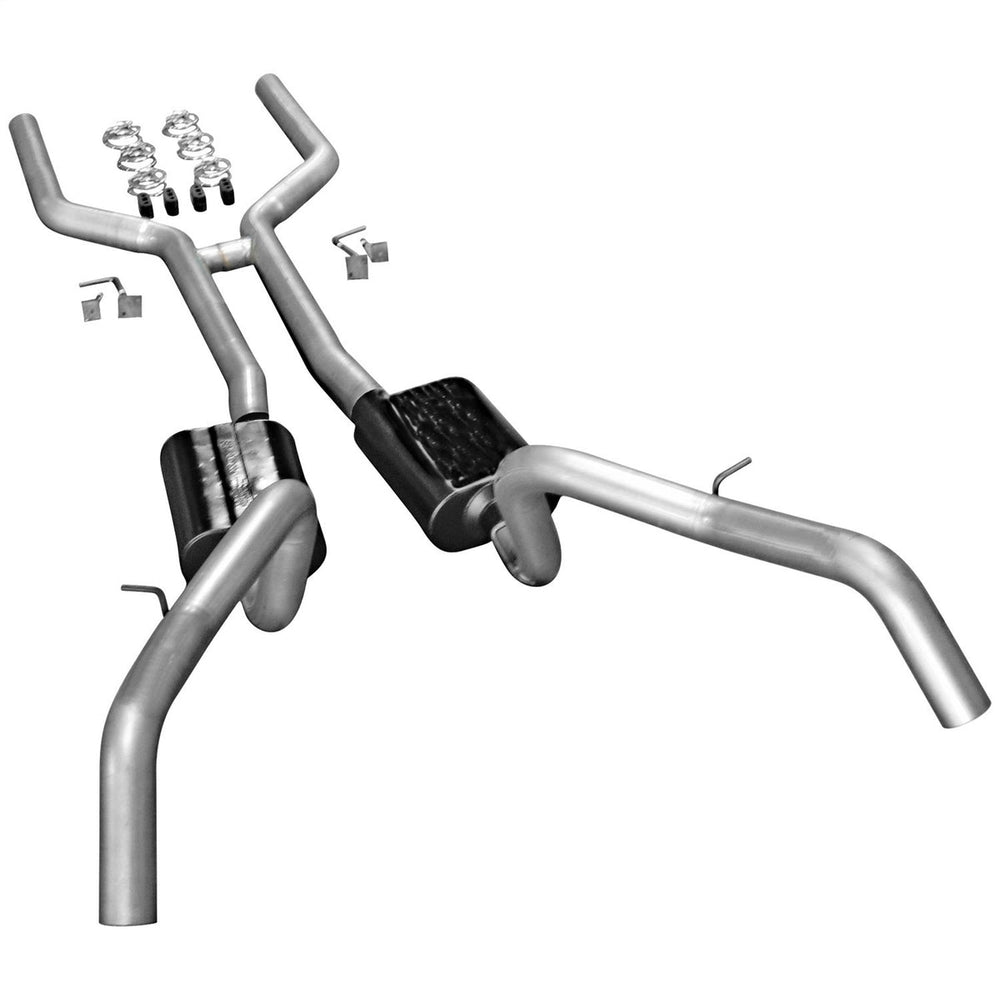 American Thunder Crossmember-Back Exhaust System Fits 1967-1969 Chevrolet Camaro And Pontiac Firebird, 3.0 Inch Aluminized Pipes Aggressive Sound Flowmaster