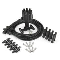 DISTRIBUTOR KIT WITH PLUG WIRES ALL LS BLACK FINISH GM STYLE