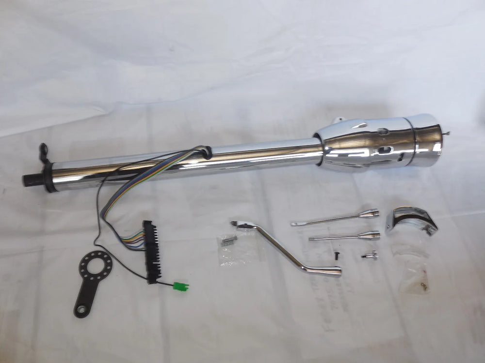 CHROME STEERING COLUMN 9 HOLES AUTO