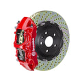 Brembo 05-13 Corvette Front GT BBK 6 Piston Cast 365x34 2pc Rotor Drilled-Red