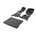 Armorlite 20-current Jeep Wrangler 4XE floor kit (front and rear flooring cargo mat) WITH subwoofer mesa smoke