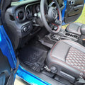 Armorlite 20-current Jeep Wrangler 4XE floor kit (front and rear flooring cargo mat) WITH subwoofer mesa smoke