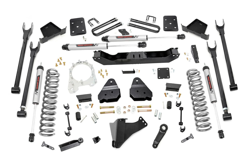 1x 760805 6 Inch Lift Kit 4-Link No OVLD V2 Ford Super Duty (17-22)