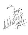 ~(22 lbs. 70X24X11)~ JL 4dr Rear Sport Bar - Driver Side