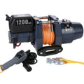 ~(46 lbs. 19X15X8)~ Hoist 1200 LB 12vDC Synthetic Rope