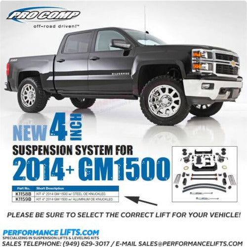 Pro Comp Box 2 K1158B 4In Lift