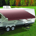 FIESTA 14FT L X 8FT EXT. CAMEL SHALE FADE VINYL MANUAL PATIO AWNING