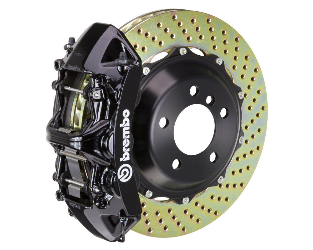 Brembo 07-15 TT 2.0T Front GT BBK 6 Piston Cast 355x32 2pc Rotor Drilled-Black