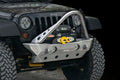 ~(85 lbs. 49X30X14)~ Destroyer Shorty Front Bumper w/ Stinger Guard Bare Steel 2007-2017 Jeep JK Wrangler