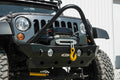 ~(85 lbs. 49X30X14)~ Destroyer Shorty Front Bumper w/ Stinger Guard Bare Steel 2007-2017 Jeep JK Wrangler