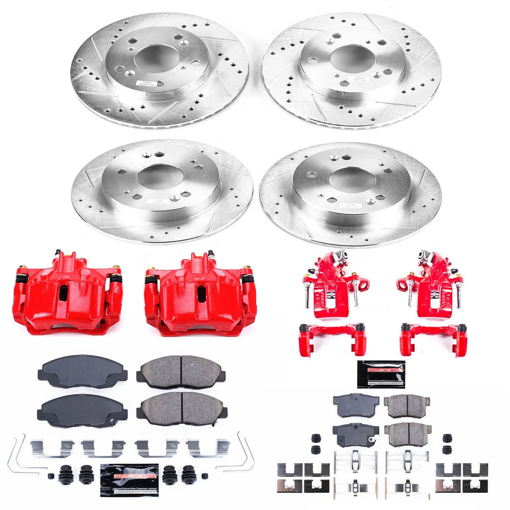 Power Stop 2012 Honda Civic Front & Rear Z23 Evolution Sport Brake Kit w/Calipers