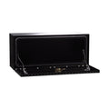 96 X 16 X 13 HIGH SIDE TOOL BOX W/LEOPARD DOOR SMOOTH BLK BASE